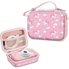 Front. Kitcheniva - Durable Camera Case For Fujifilm Instax Mini LiPlay Hybrid Instant Camera Protective Bag Pink Horse.