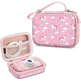 Kitcheniva - Durable Camera Case For Fujifilm Instax Mini LiPlay Hybrid Instant Camera Protective Bag Pink Horse
