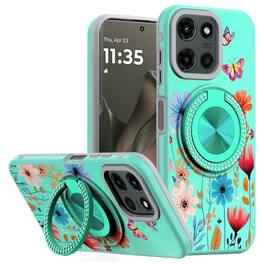Kitcheniva - Luxury Printed Ring Holder Case For Motorola Edge 2025 12 - Multicolor