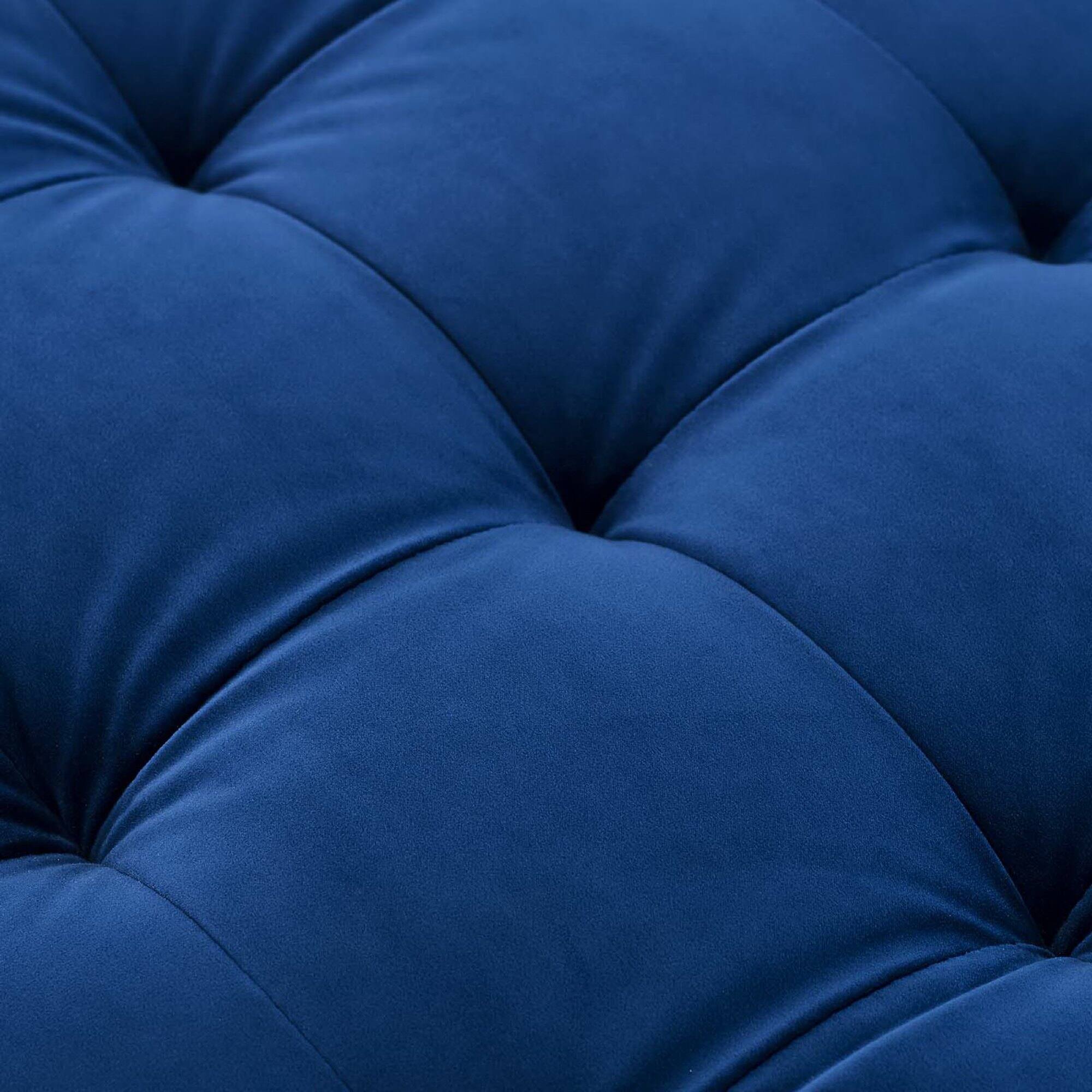 Alt View 2. Modway - Valour Performance Velvet Sofa by Modway - Blue.
