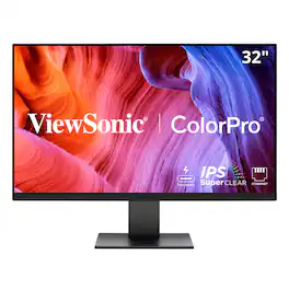 ViewSonic - VP3276T-4K 32" 4K IPS Docking Monitor with Thunderbolt 4, Advanced Ergonomics, 100% sRGB Rec 709, Pantone Vali - Black
