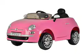 Best Ride On Cars - Fiat 500 12V Ride-On Car - Pink