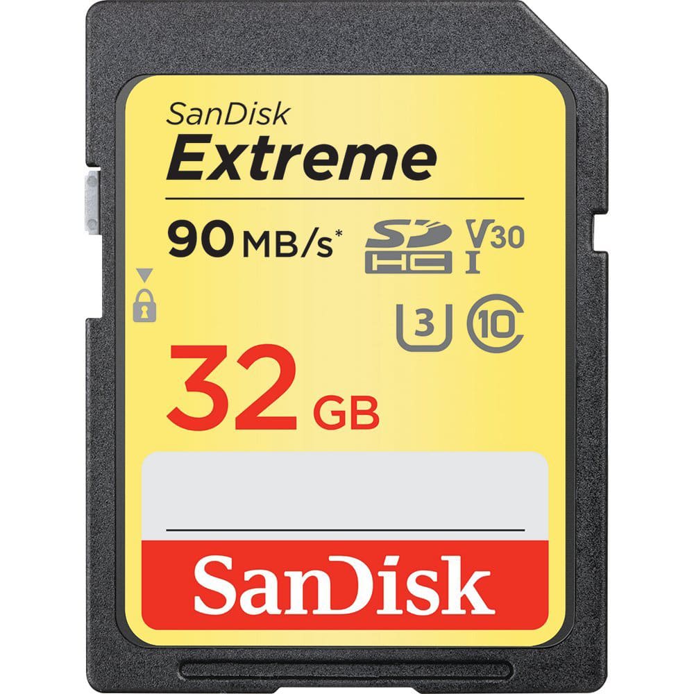 SanDisk - 32GB Extreme SD Memory UHS-I Card SDSDXVE-032G-ANCIN