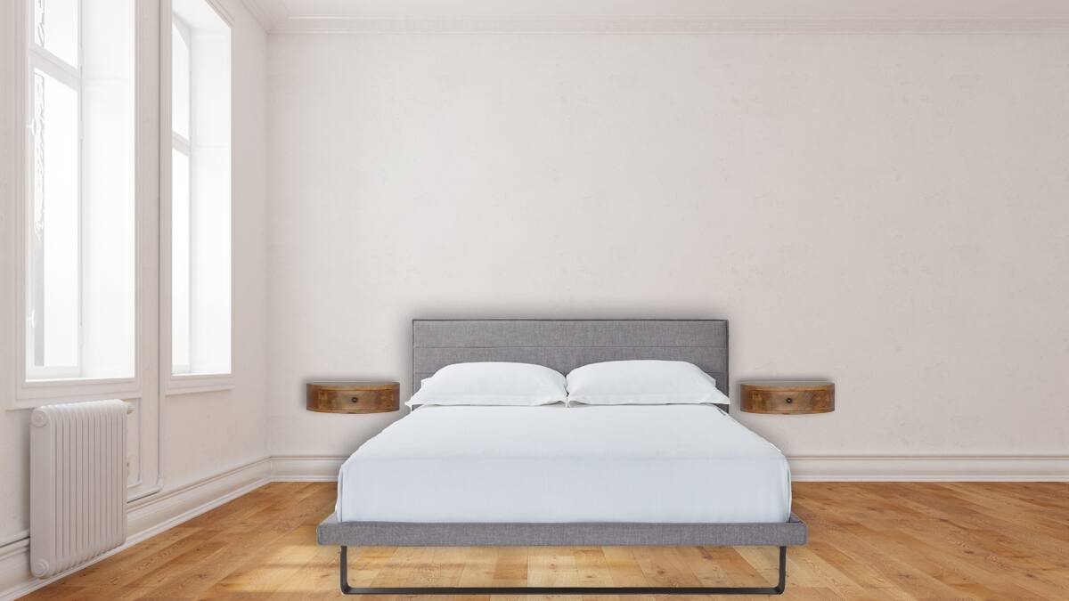 Alt View 7. Artisan Furniture - Artisan Furniture Solid Wood Wall Mounted Rounded Nightstand, 1 Drawer, Oak-ish, Brown - Oak.