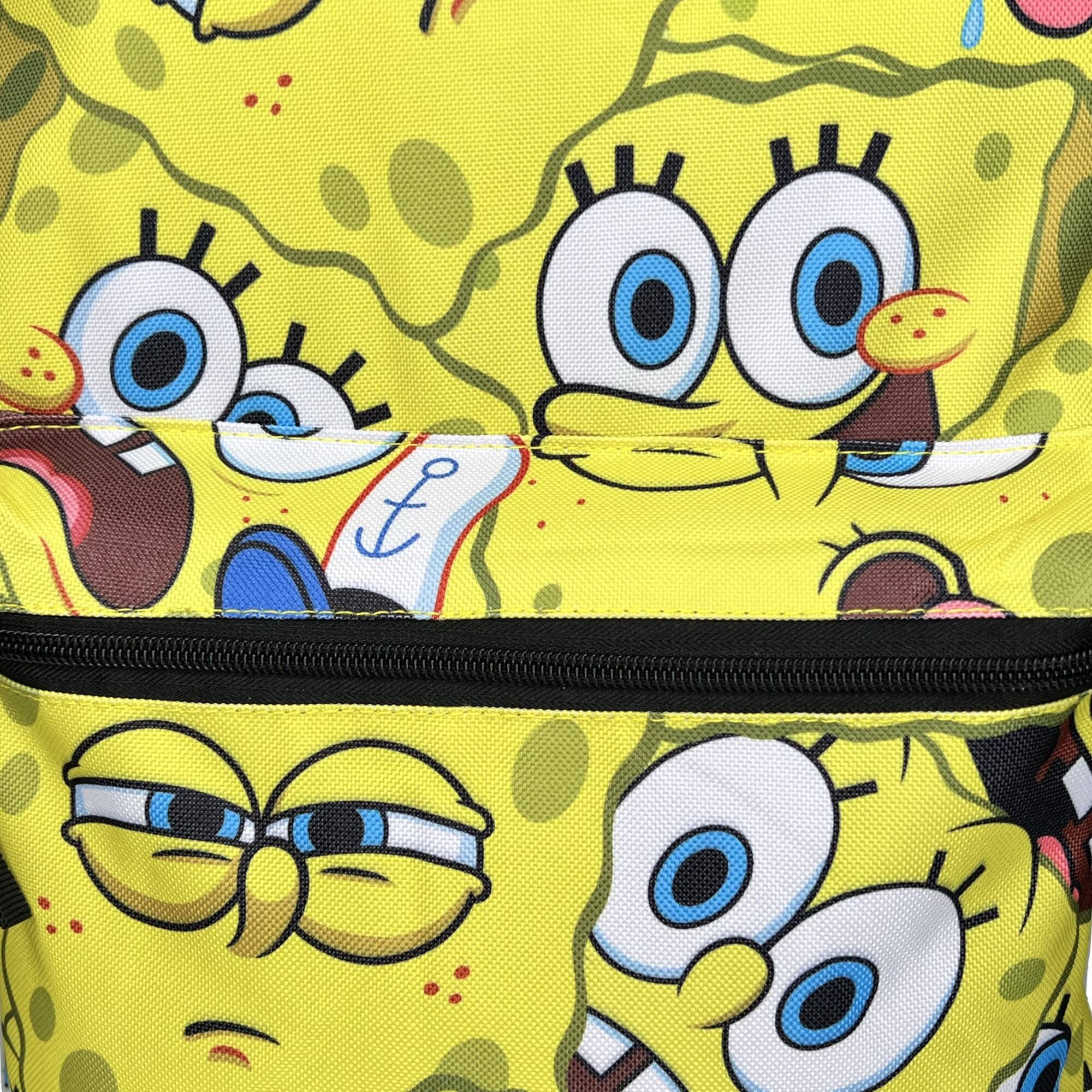 Alt View 4. UPD - Sponge Bob All Over Print Nylon School Backpack 16" Bookbag for Girls & Boys - Multicolored.