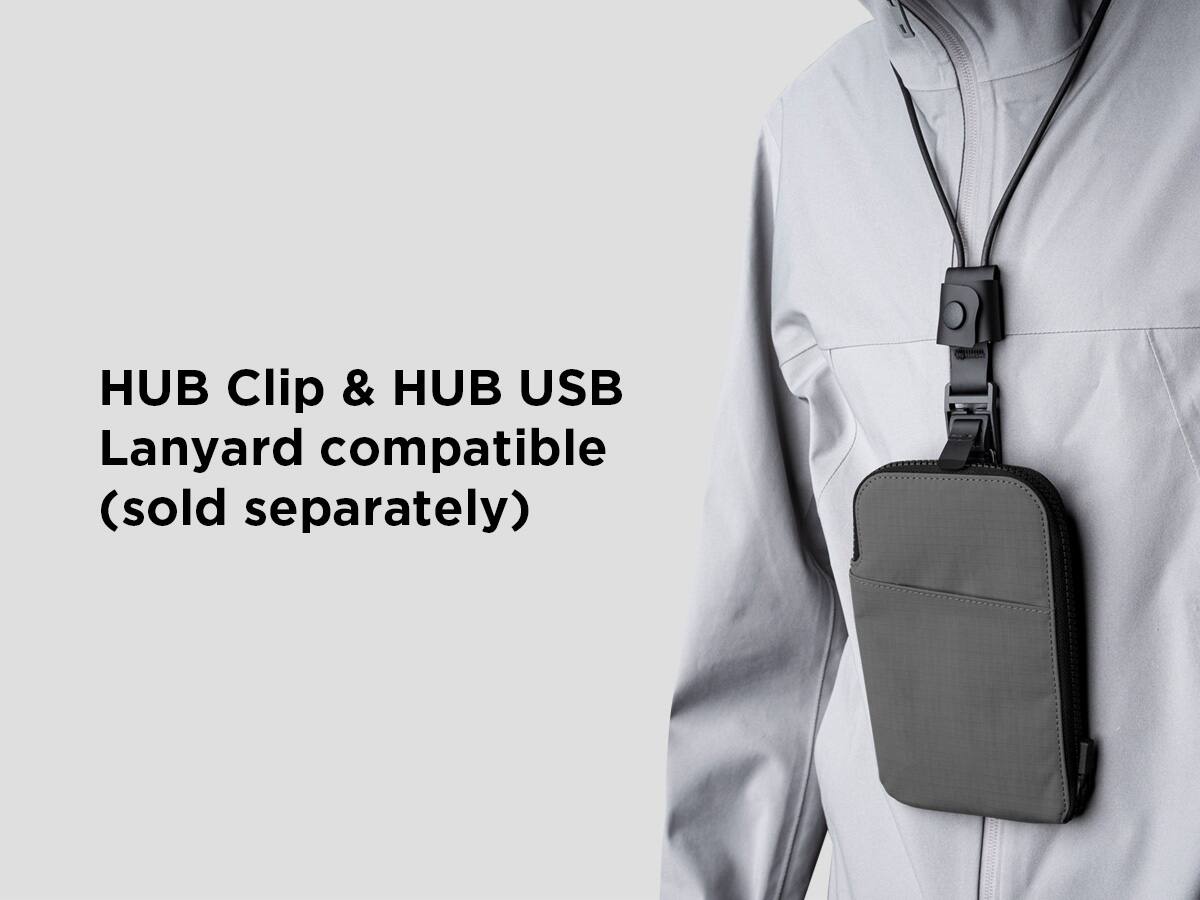 HUB Clip & HUB USB Lanyard compatible (sold separately)