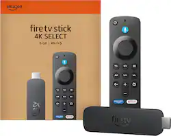 Amazon - Fire TV Stick 4K Select (newest model) Streaming Device, streaming in 4K, AI-powered search, 8GB, free & live TV - Black - Front_Zoom
