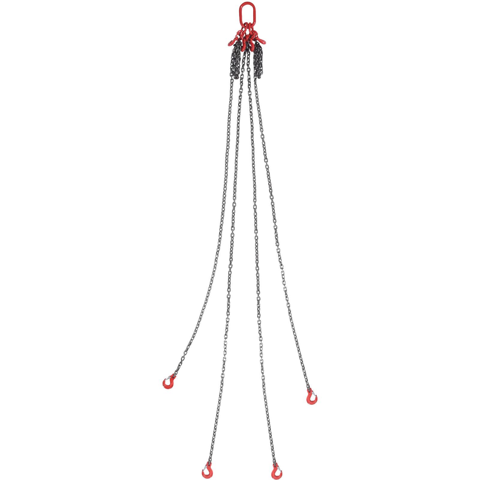Alt View 5. VEVOR - Chain Sling, 5/16 inch x 10 ft Lifting Chains with Hooks, G80 Engine Chain Hoist Lifts - Black + Red.