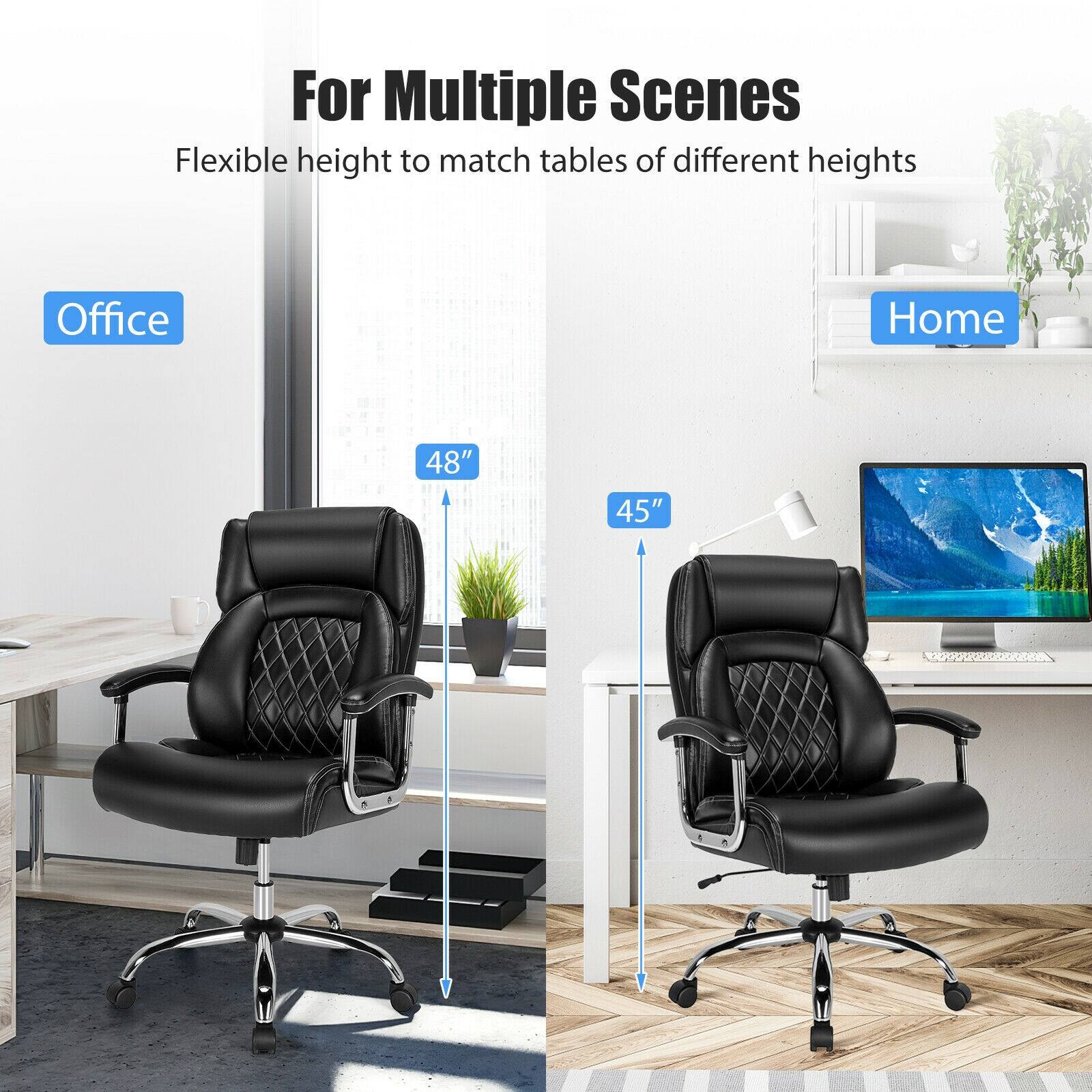 For Multiple Scenes Flexible height to match tables of different heights Office Home 48" 45"