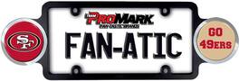 PRORUN - San Francisco - Go 49ers - Automotive Vehicle License Plate Frame with Team Badges - Multi