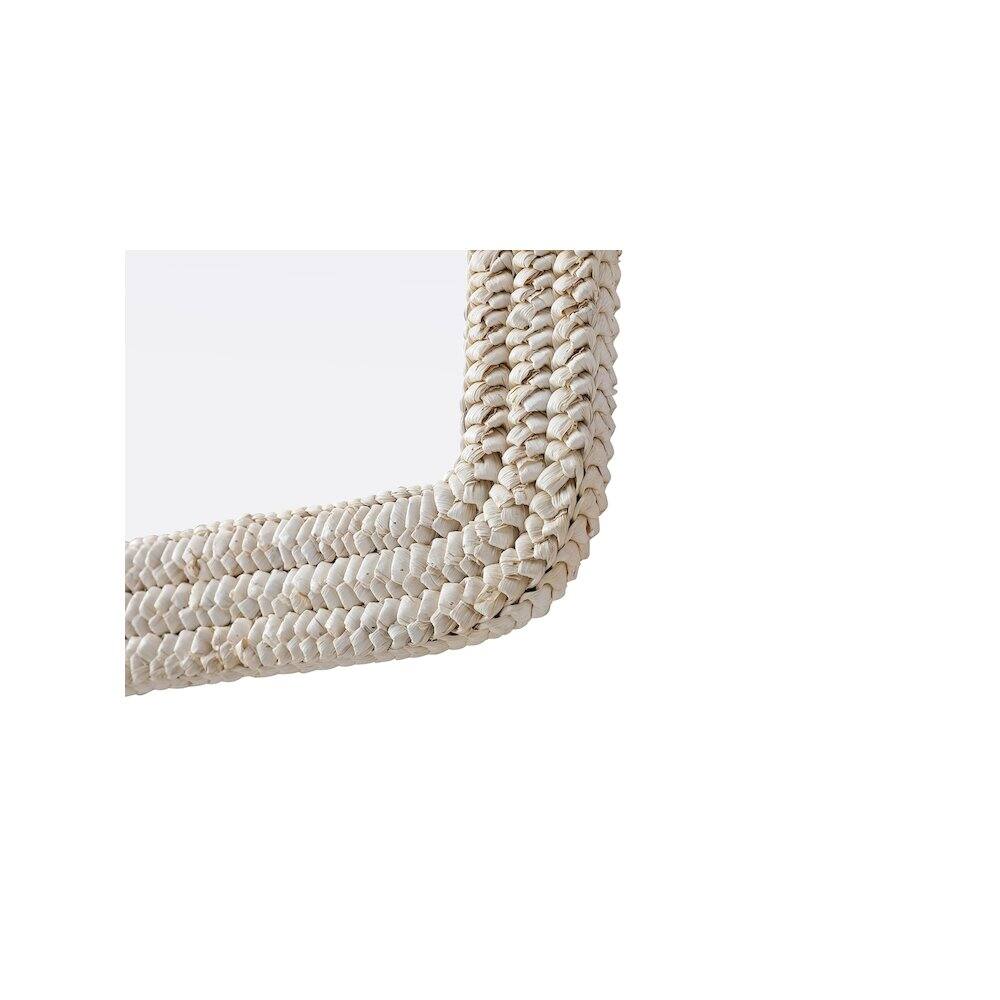 Left. Elegant Decor - Arch Cornhusk Mirror 24x42 in Linen White - Linen White.