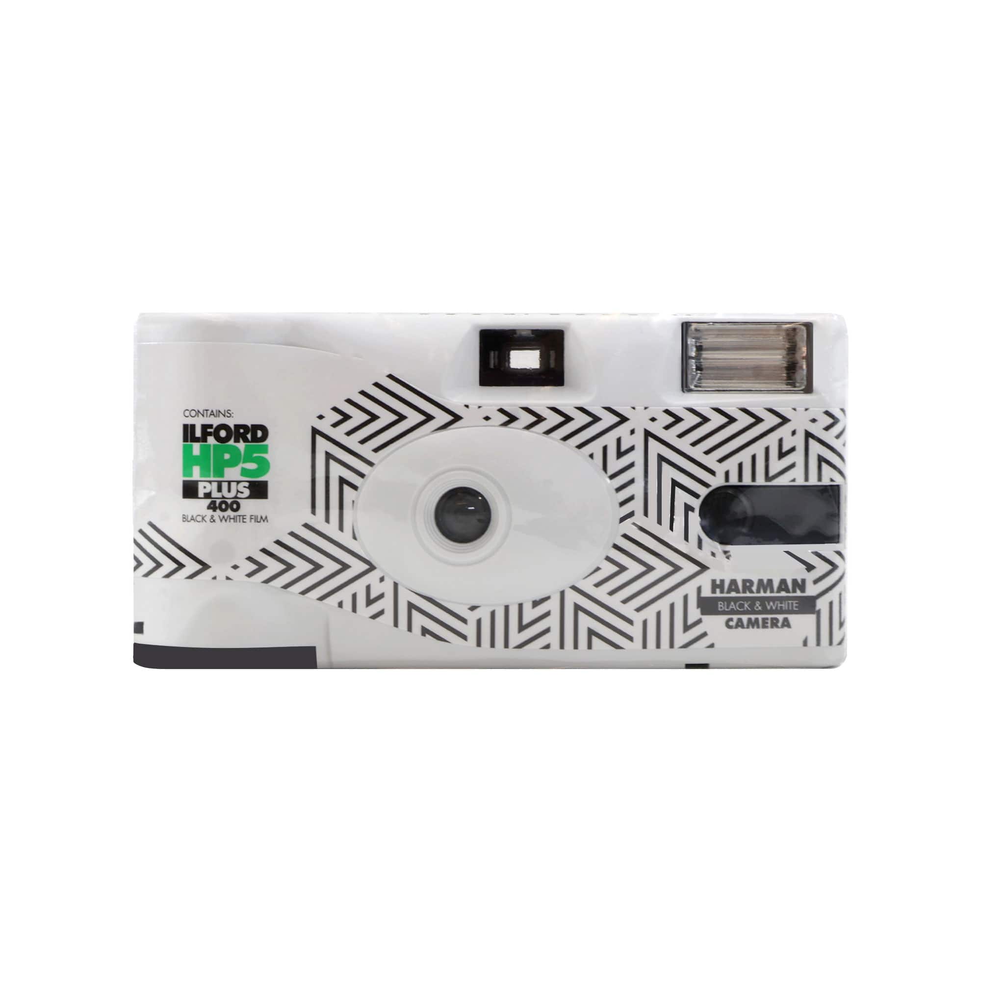 Ilford - HP5 Plus White Single-Use Film Camera (35mm Roll Film, 27 Exposures) - Black
