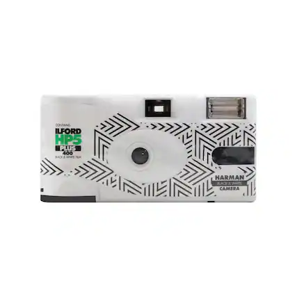 CONTAINS: ILFORD HP5 PLUS 400 BLACK & WHITE FILM HARMAN BLACK & WHITE CAMERA