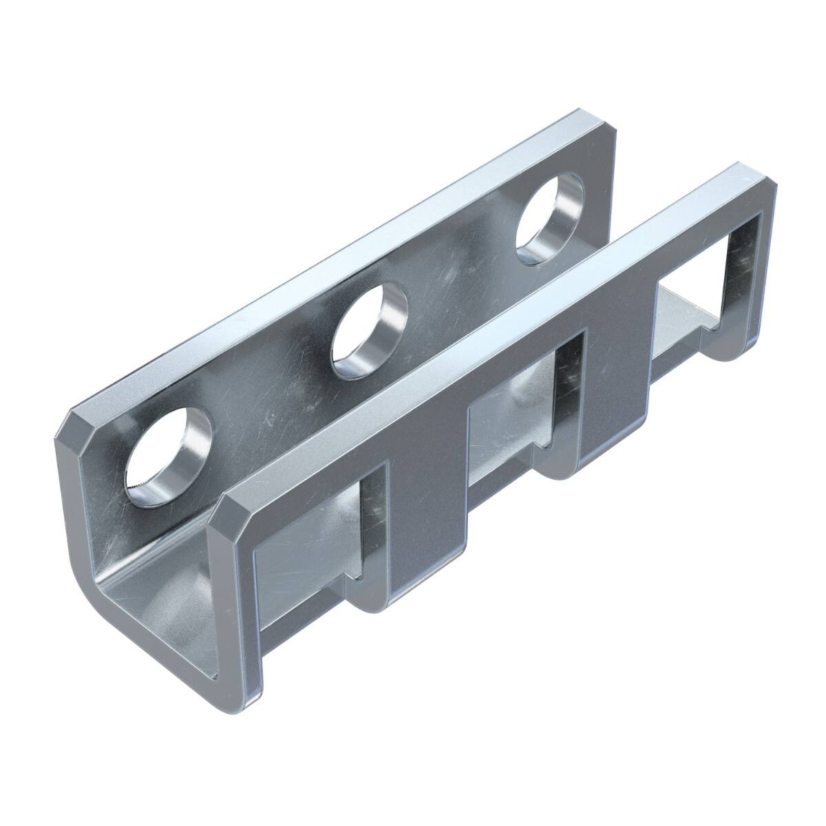 Front. RackSolutions - RackSolutions 1U Adapter Bracket, 2 Bends, 0.59 in Depth, Adjustable Rack Installation Depth - Metallic.