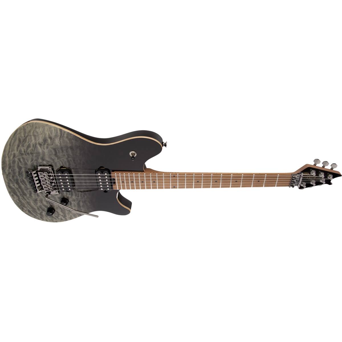 Alt View 4. EVH - EVH Wolfgang Standard Quilt Maple Electric Guitar, Baked Maple Fingerboard, Black Fade.