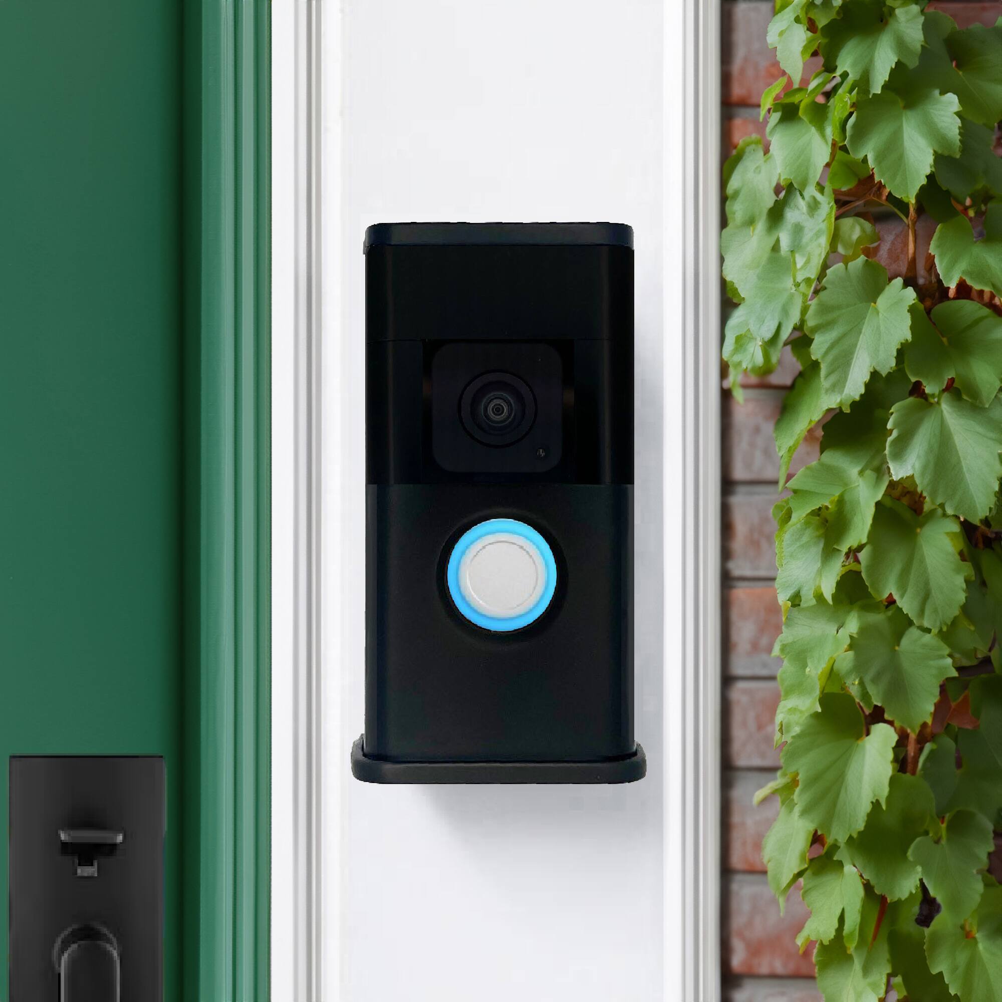 Alt View 3. Michael Healy - Traditional Video Doorbell Cover (Ring 3, 3 Plus, 4, Battery Plus and Battery Pro) - Matte Black.