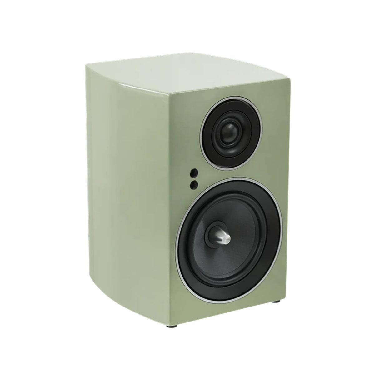 Alt View 1. Jamo - Jamo 2 Way Active BookshelfSpeaker High Gloss Khaki Green.