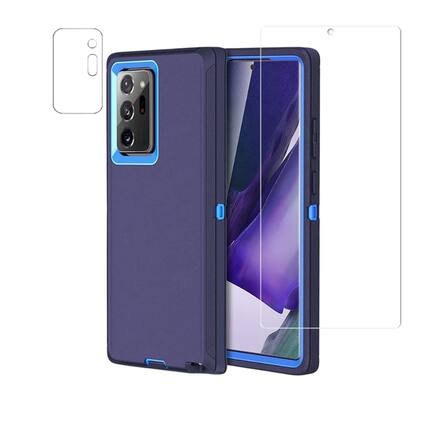 Front. Entronix - Entronix Galaxy Note 20 Ultra Protection Bundle - Heavy Duty Case with Screen & Camera Lens Protectors - Blue.