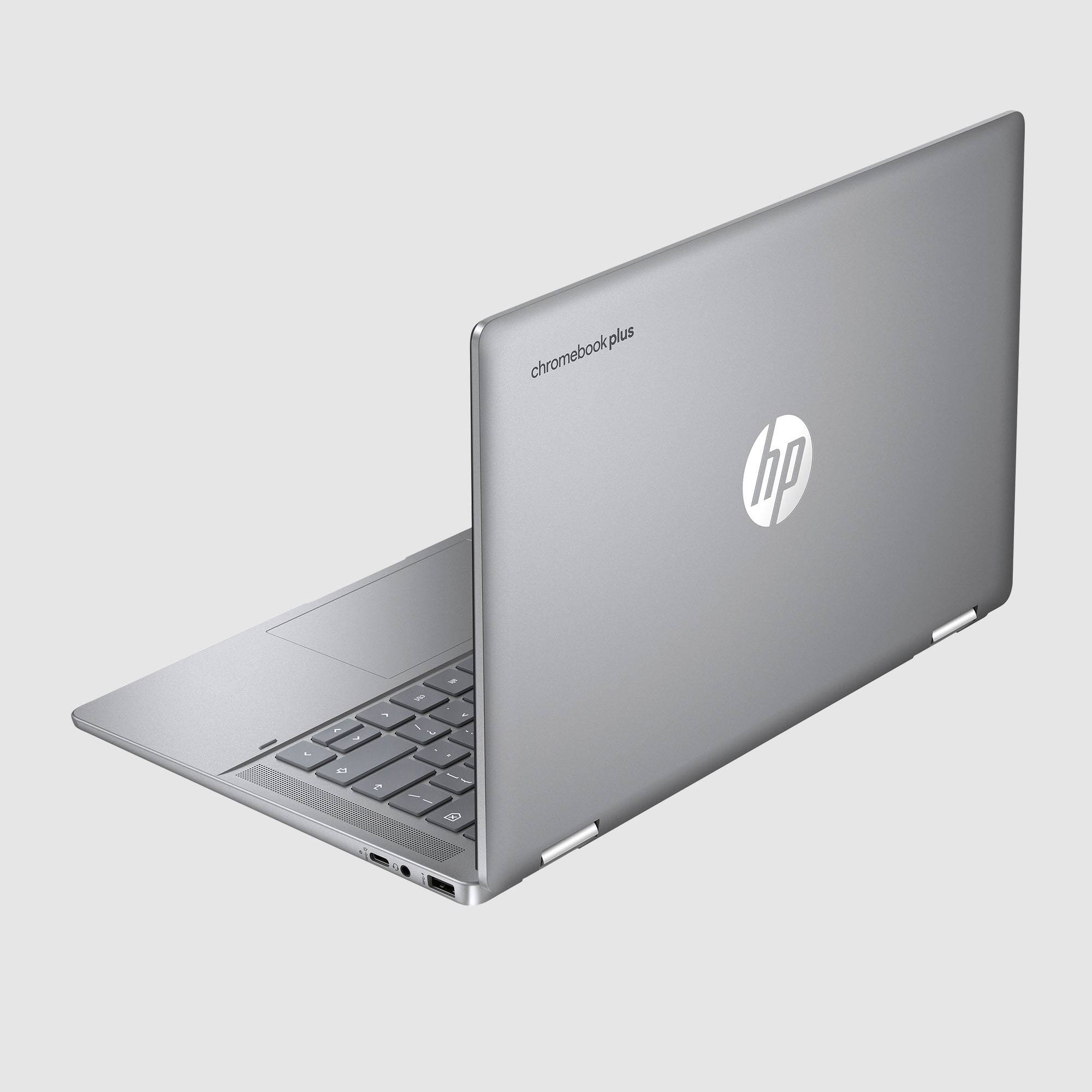 Alt View 7. HP - Chromebook Plus x360 14" HD Touchscreen 2-in-1 Laptop - Intel Core i3 with 8GB RAM - 128GB - IST HUB - Chrome OS - Meteor silver.