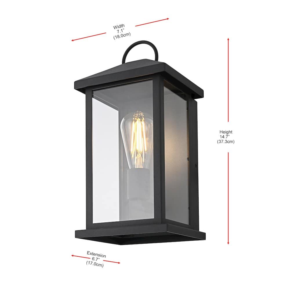Elegant Lighting - Neil 7 Inch Outdoor Wall Sconce In - Black price history on PriceWatchPro