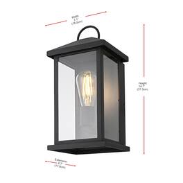Elegant Lighting - Neil 7 Inch Outdoor Wall Sconce In - Black