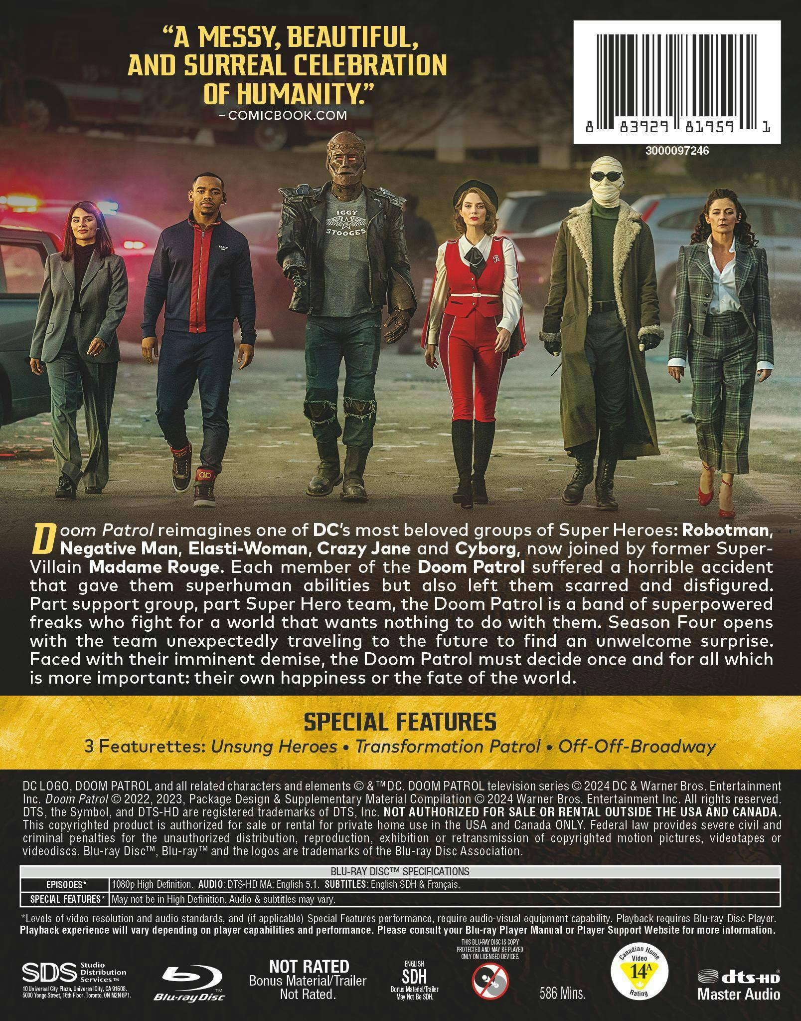 Back. Doom Patrol: The Complete Fourth Season [Blu-ray].