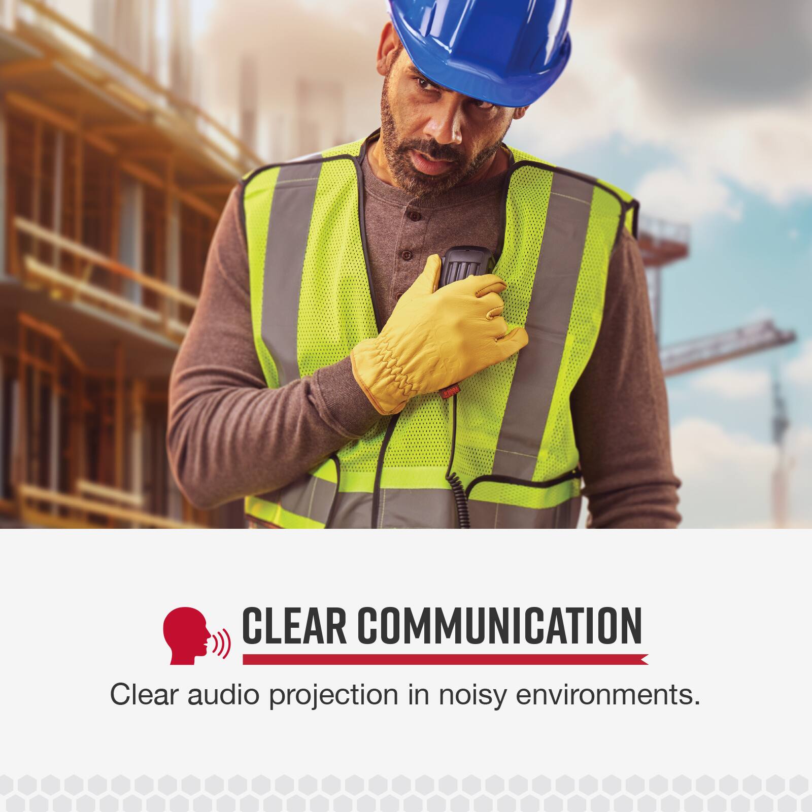 Clear Communication: Clear audio projection in noisy environments.