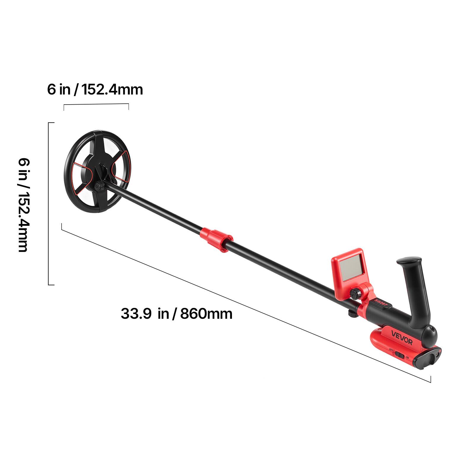 6 in / 152.4mm  
6 in / 152.4mm  
33.9 in / 860mm  
VEVOR