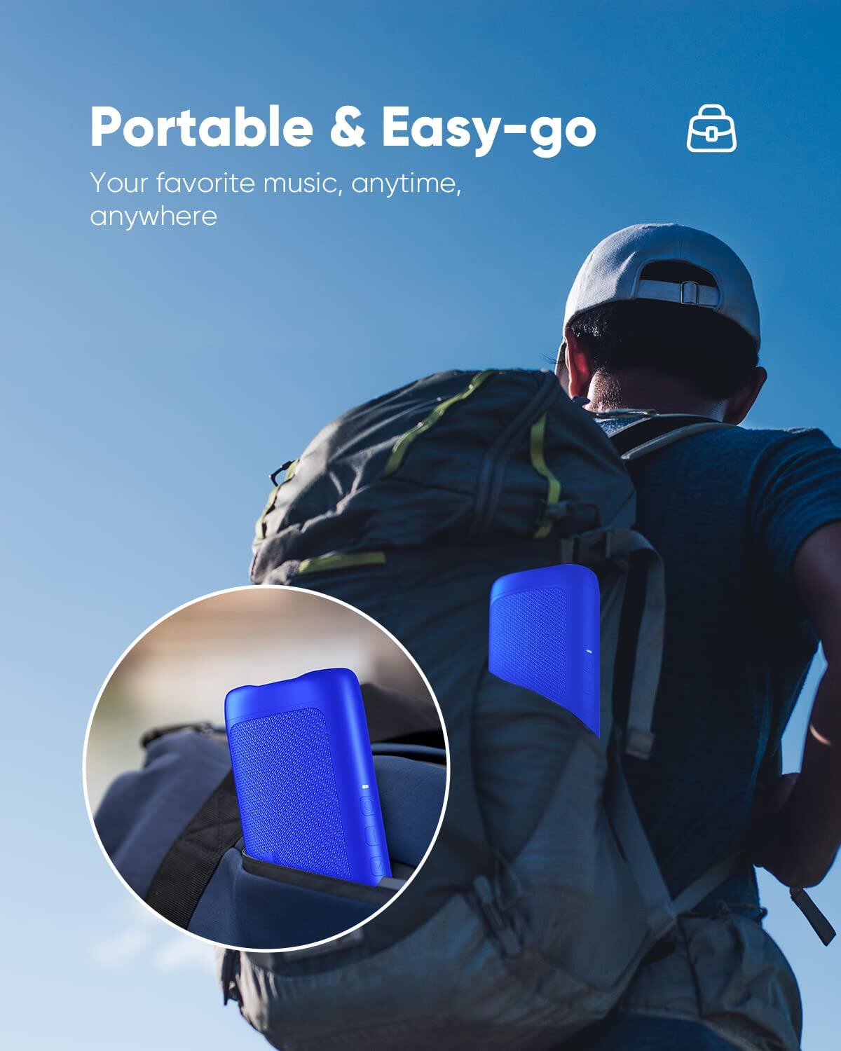 Portable & Easy-go  
Your favorite music, anytime, anywhere