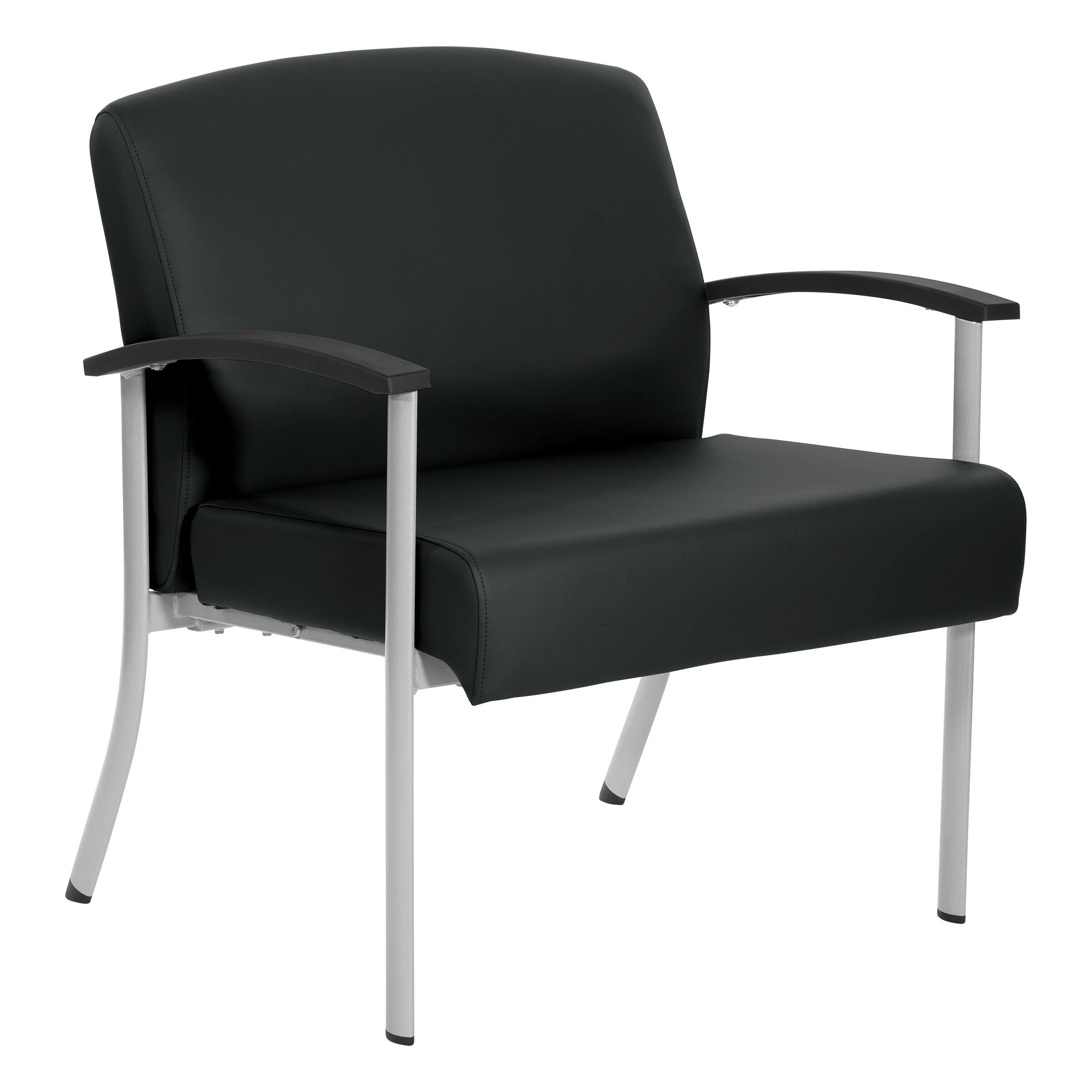 Angle. Office Star Products - Healthcare Office Chair - Dillon Black Fabric.