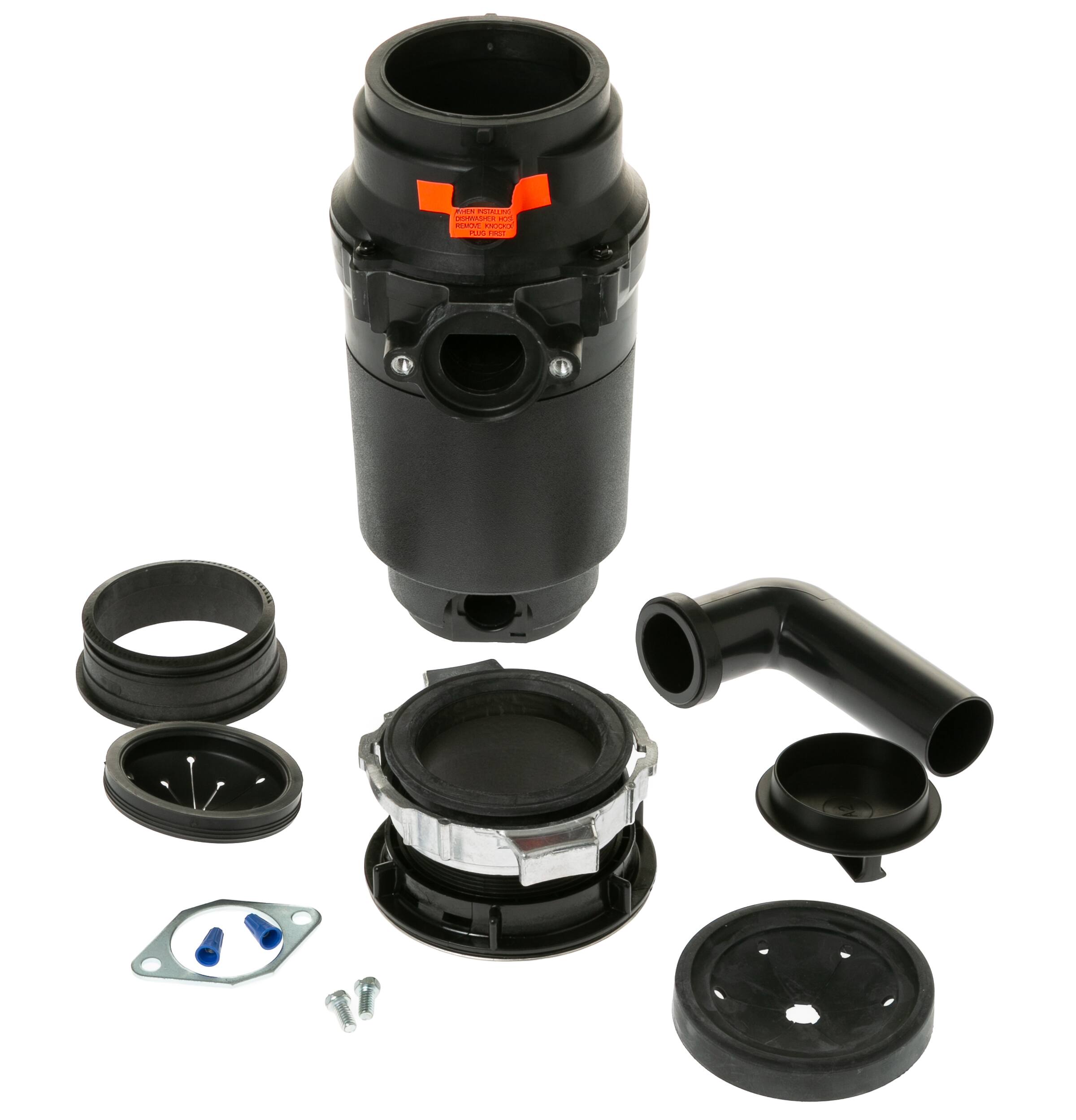 Alt View 13. GE - 1/2 HP Continuous Feed Garbage Disposer - Black.
