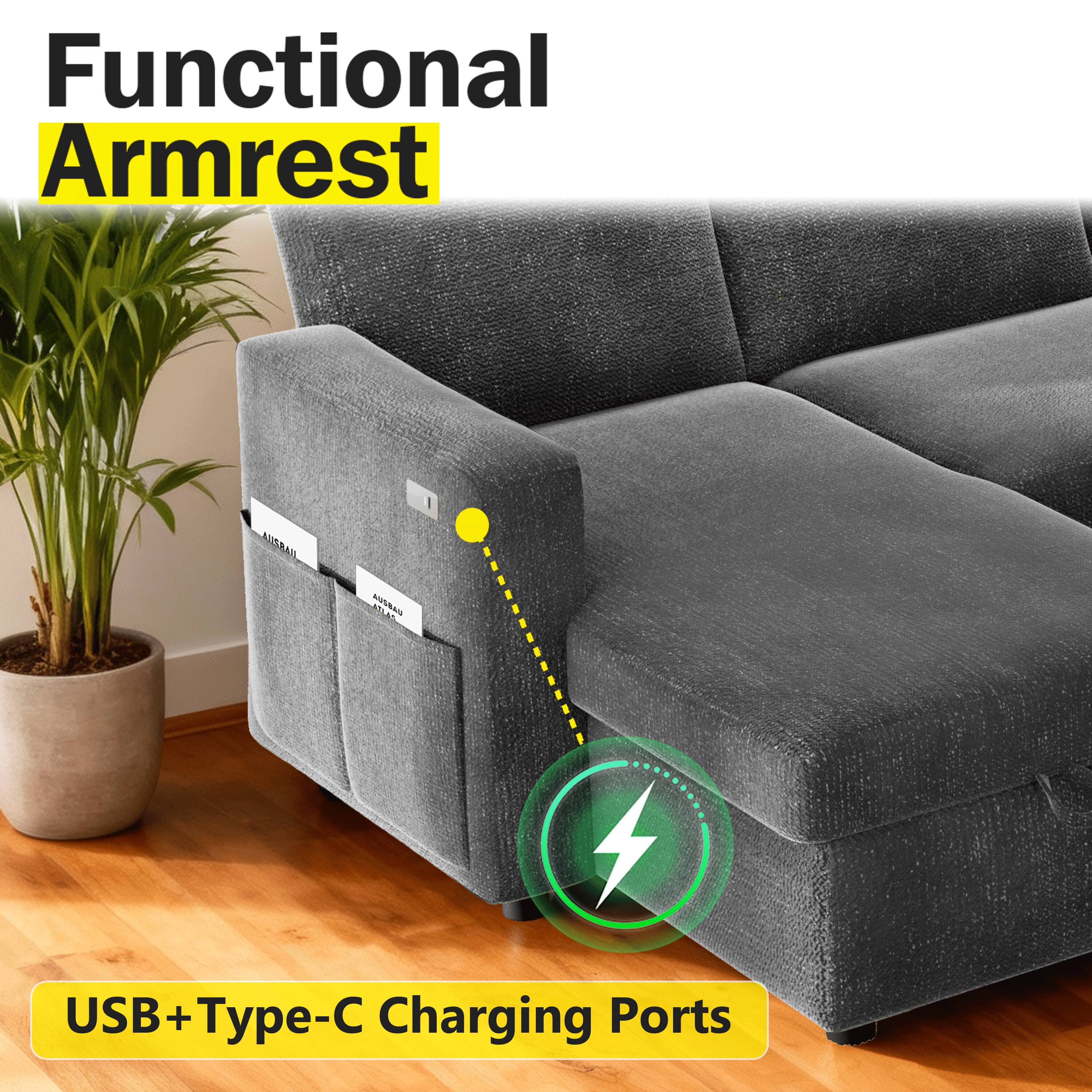 Functional Armrest

USB+Type-C Charging Ports