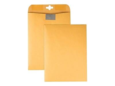 Alt View 2. Quality Park - ClearClasp Redi-Tac Kraft Catalog Envelopes, 9" x 12", 100/Box (QUA43568) - Brown Kraft.