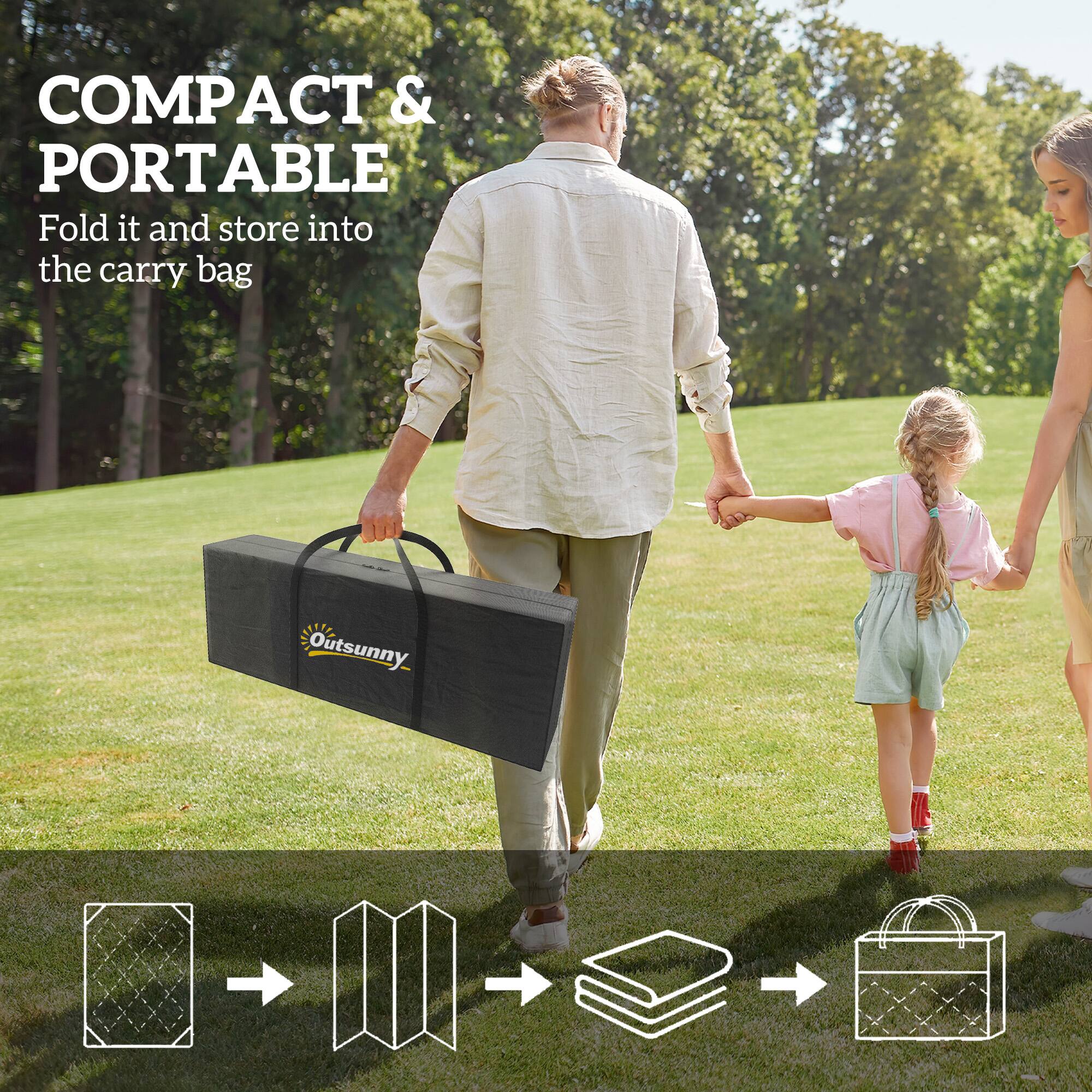 COMPACT & PORTABLE
Fold it and store into the carry bag
Outsunny