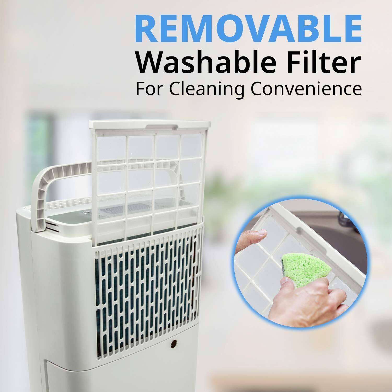 REMOVABLE  
Washable Filter  
For Cleaning Convenience
