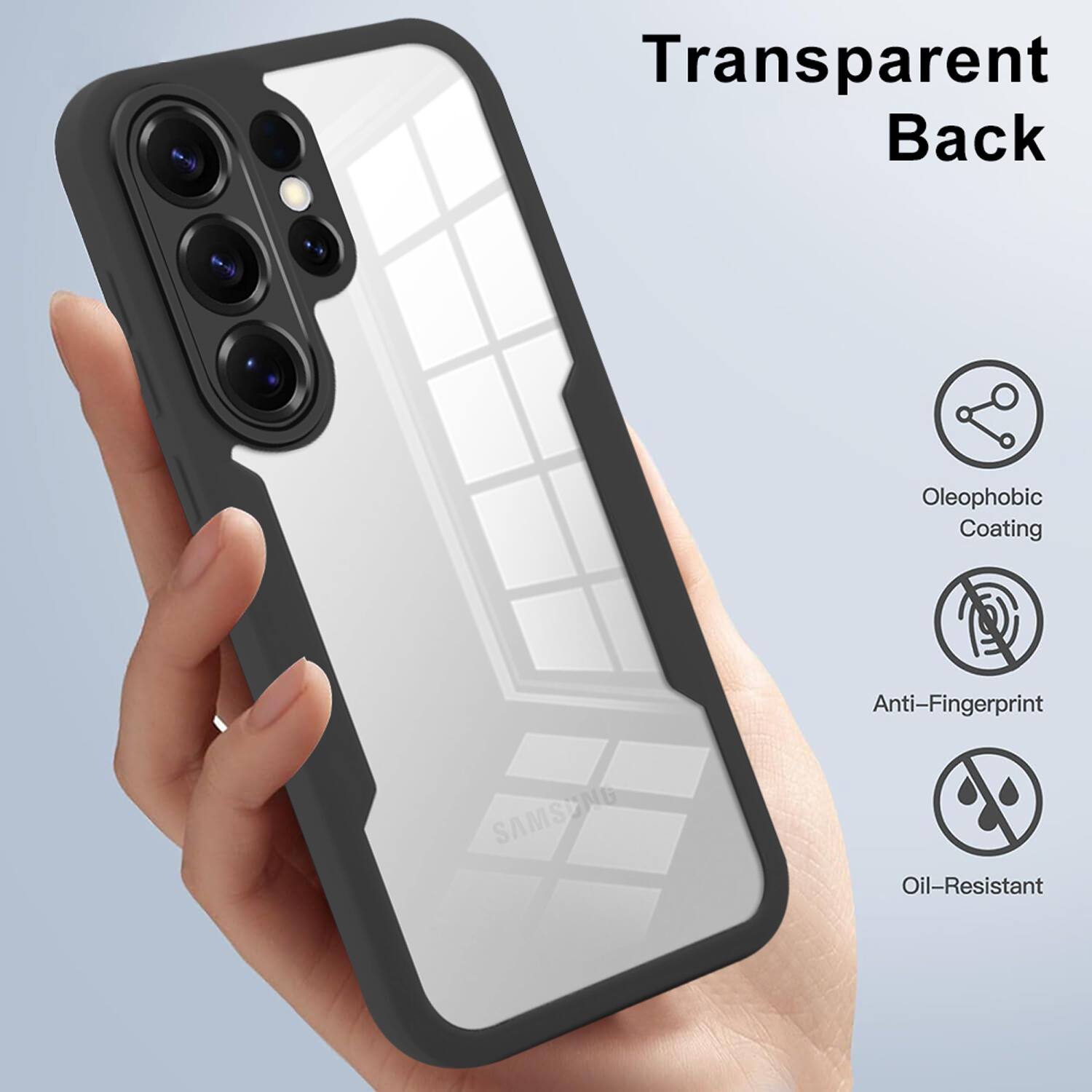 Transparent Back Oleophobic Coating Anti-Fingerprint Oil-Resistant