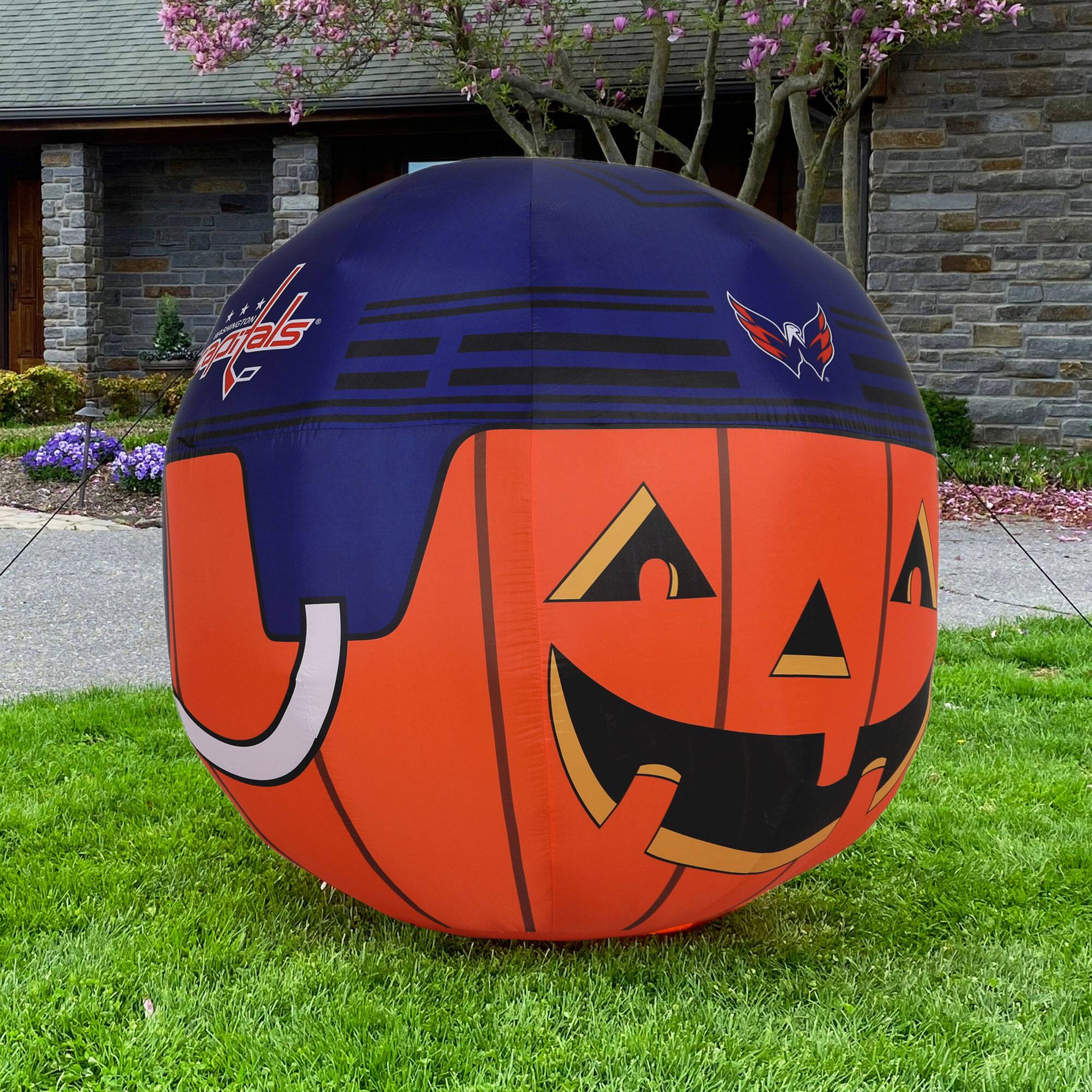 Alt View 1. Sporticulture - Washington Capitals Jack-O-Helmet Inflatable - Multicolor.