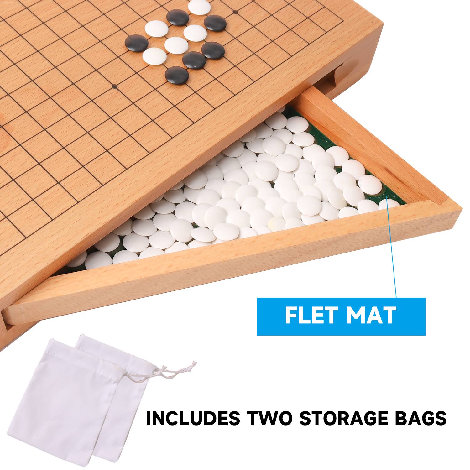 FLET MAT INCLUDES TWO STORAGE BAGS