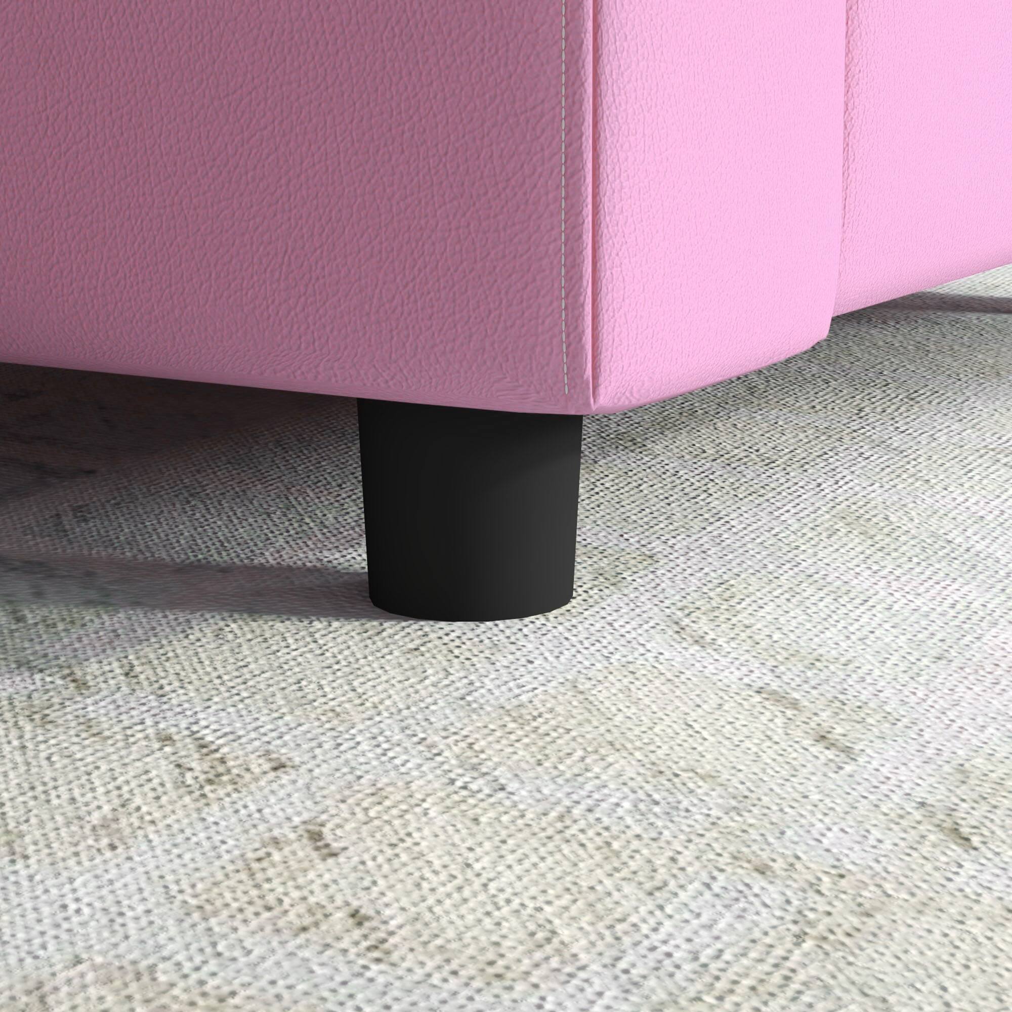 Alt View 5. Qaba - Kids Recliner Chair, Toddler Leather Sofa Lounge Chair with Armrest, Footrest, Headrest for Boys and Girls 3-9 Years Old - Pink.