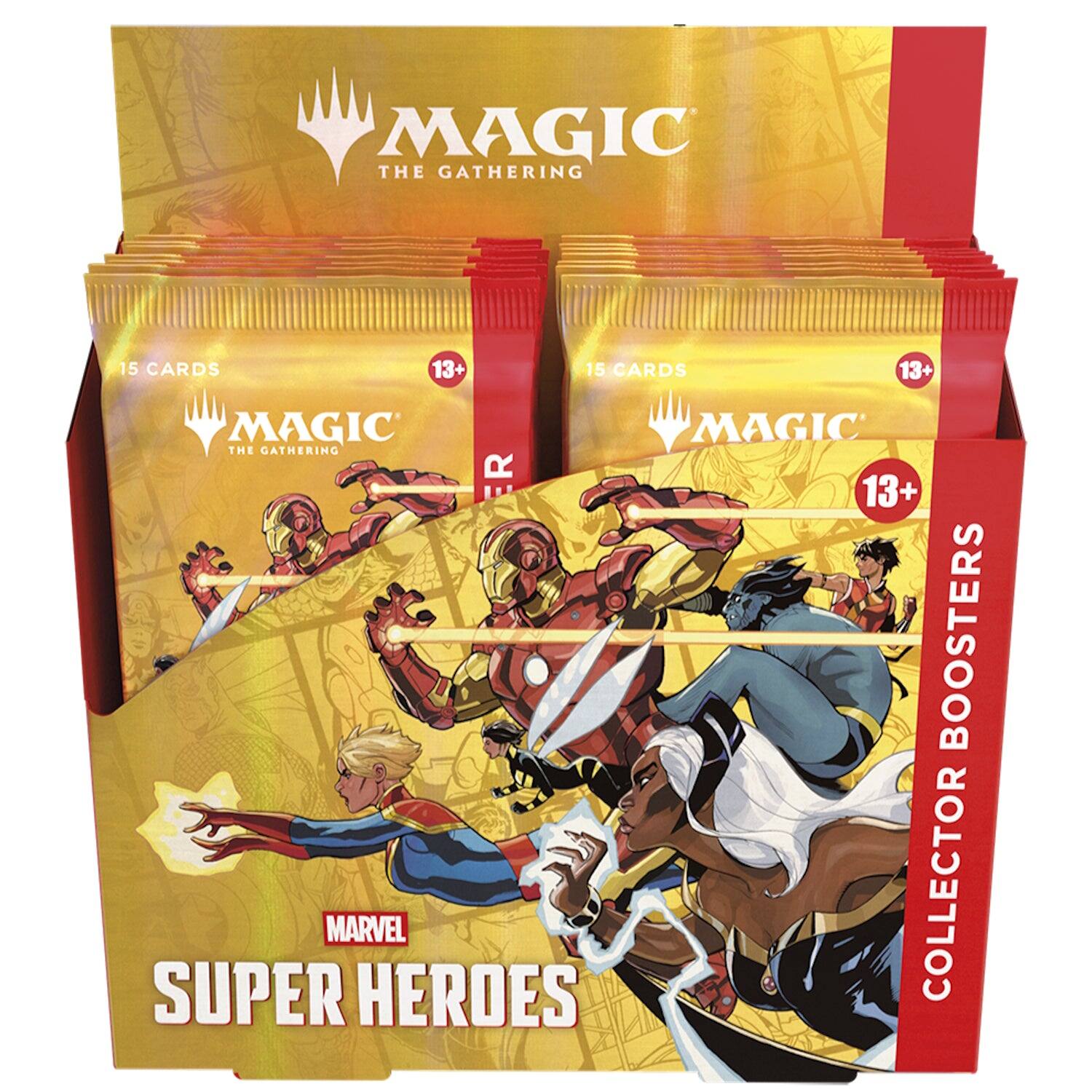 MAGIC THE GATHERING 15 CARDS 13+ MAGIC THE GATHERING R 13+ BOOSTERS SUPER MARVEL HEROES COLLECTOR