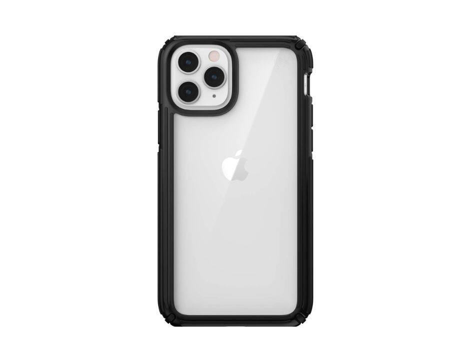 Speck - Presidio V-Grip Case for Apple iPhone 11 Pro (5.8-inch) | Color: - Clear & Black