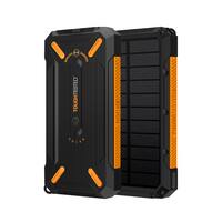 ToughTested - ROC 10,000 mAh Portable Charger for Most Qi- and USB-Enabled Devices - Black/Orange - Front_Zoom