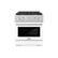 Front. ZLINE - 30 in. Wide 4 Burner Paramount Dual Fuel Satin Steel Range (SDRS-WM-30) - Stain Steel/White Matte.