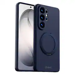 UUCOVER - For Samsung Galaxy S26 Ultra Case Shockproof Liquid Silicone Compatible with MagSafe 360° Rotating Ring Stand Cover - Darkblue