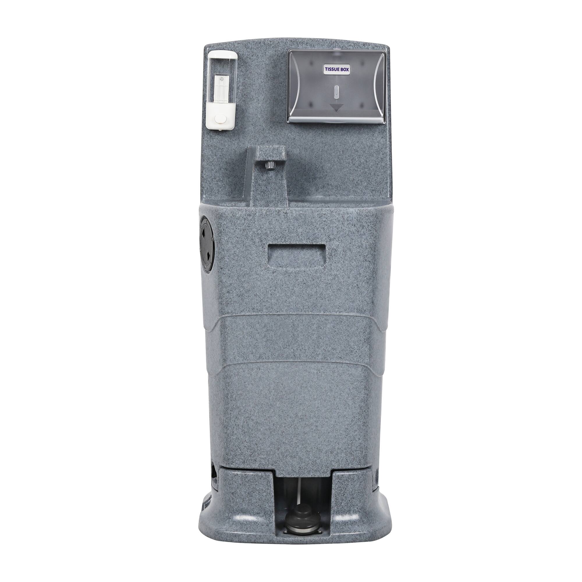Alt View 2. Koolmore - 26.4 Gallon Double Mobile Hand Wash Station with Soap and Paper Towel Dispensers - Gray.