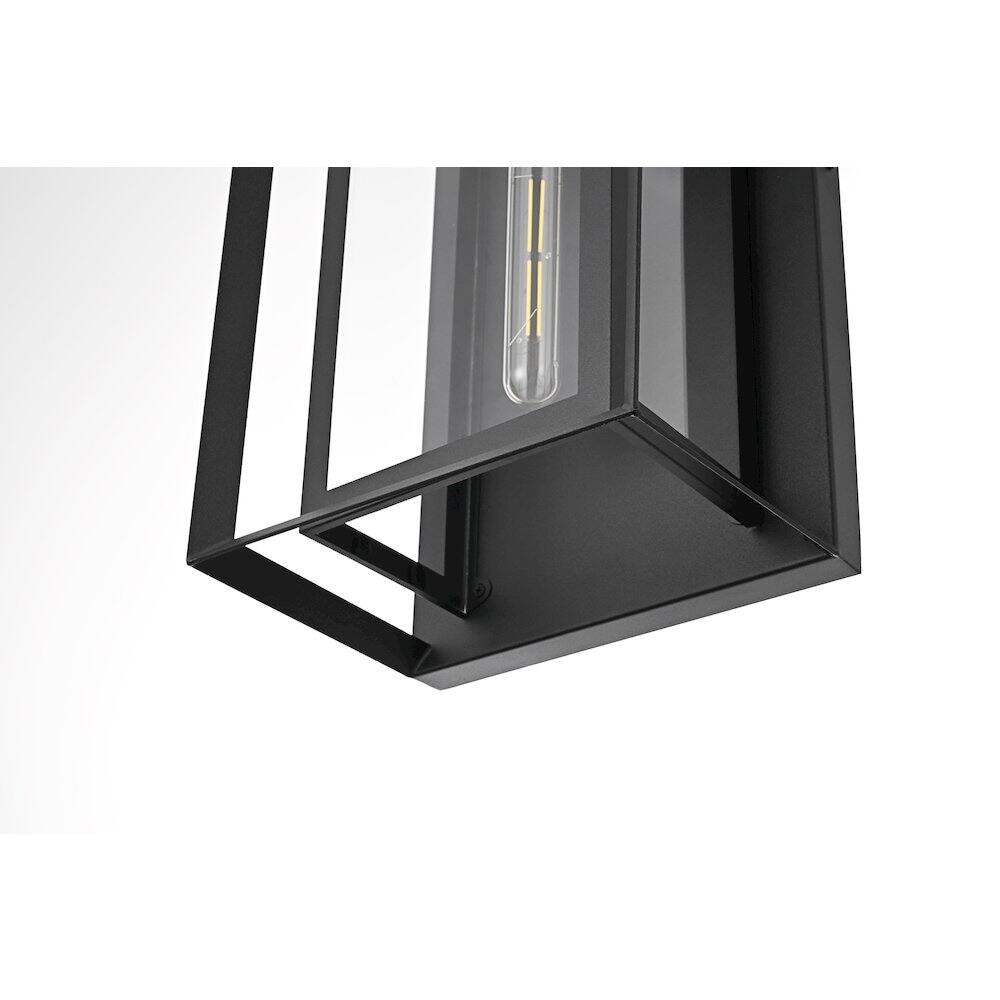 Alt View 1. Elegant Lighting - Etting 10 Inch Outdoor Wall Sconce In Black - Black.