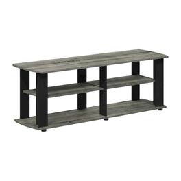 FurniFact - and French Oak TV Stand with Composite Wood Construction for Living Room - Black