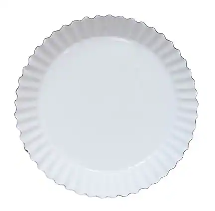 Front. BreeBe - Enamel Candle Pan - White.