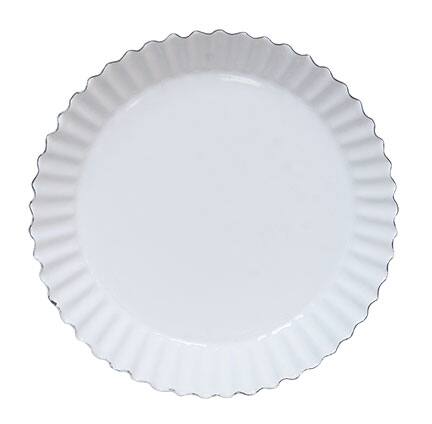 Front. BreeBe - Enamel Candle Pan - White.