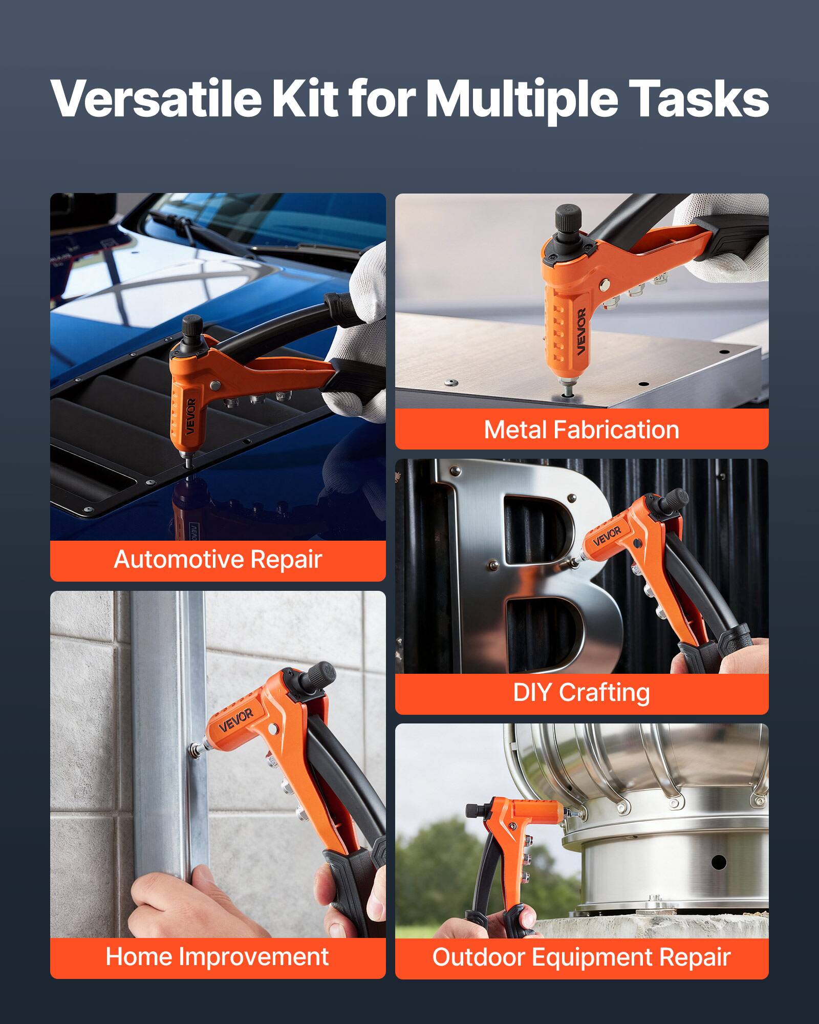 Versatile Kit for Multiple Tasks

- Automotive Repair
- Metal Fabrication
- DIY Crafting
- Home Improvement
- Outdoor Equipment Repair